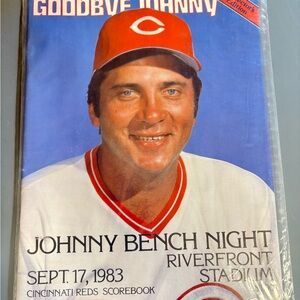 Johnny Bench Night Scorebook